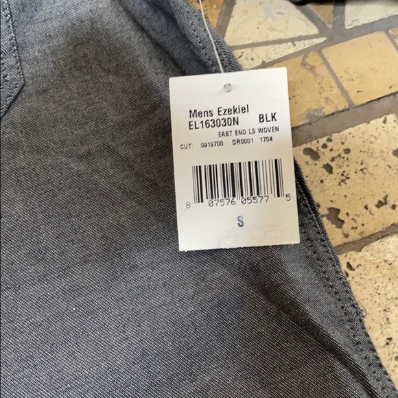 New Ezekiel Mens Button Down Long Sleeve Casual Shirt Gray Small - Picture 10 of 11